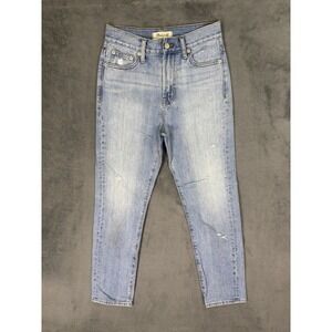 Madewell Jeans Womens 24 Blue Tapered Relaxed High Rise Perfect Summer Jean